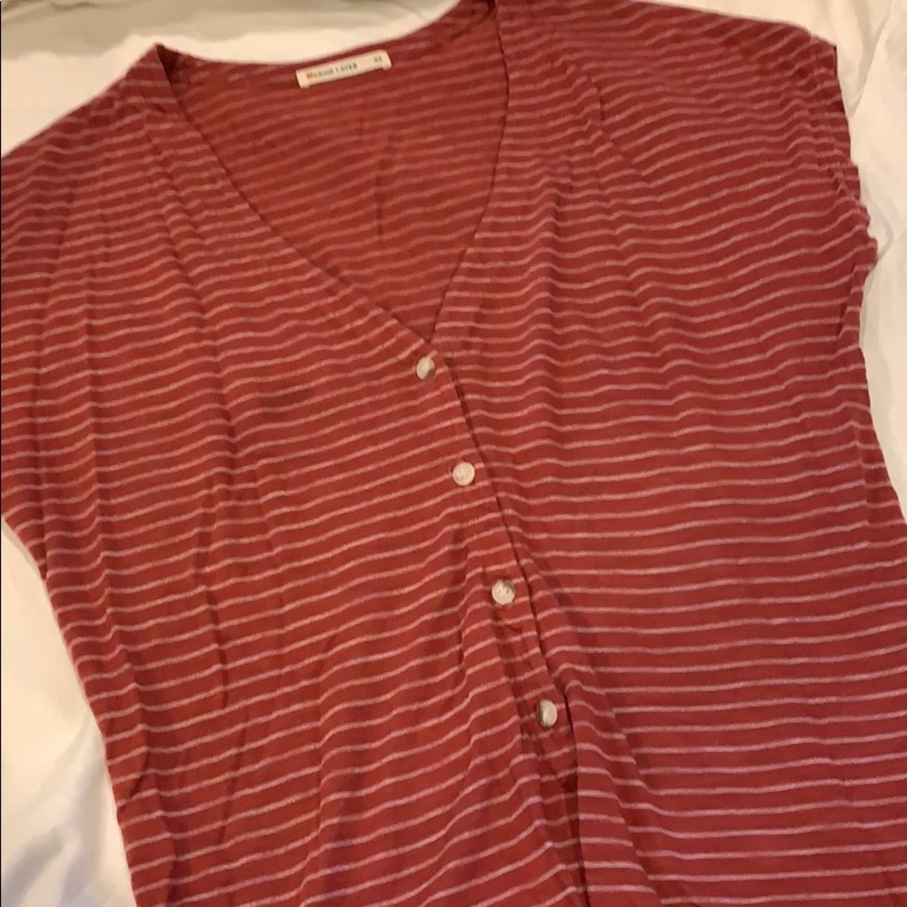 Marine Layer Button Down Tunic Top Striped